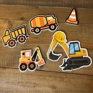 Construction Themed Birthday Decos, assorted